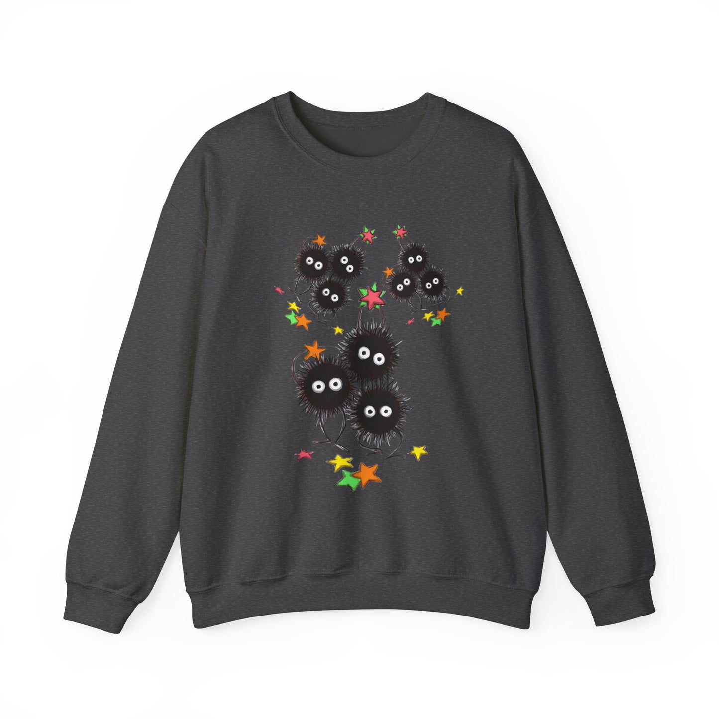 Soot Sprites Fantasy Sweatshirt – 100% Cotton Cozy Anime Pullover for Studio Ghibli Fans