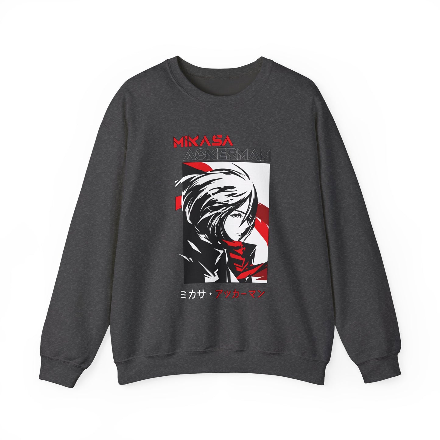 Mikasa Ackerman Sweatshirt – 100% Cotton Attack on Titan Anime Pullover for Fans