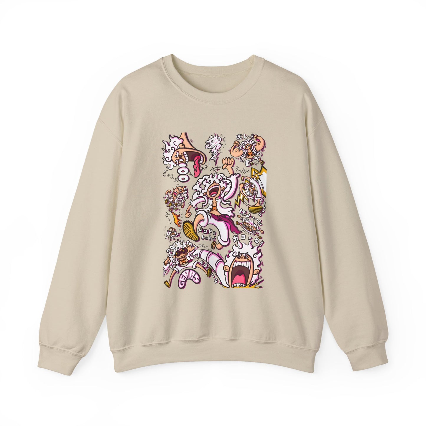 Funny Luffy One Piece Sweatshirt – 100% Cotton Anime Pullover for Straw Hat Fans