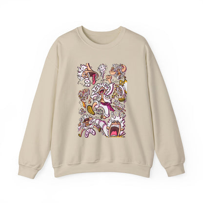 Funny Luffy One Piece Sweatshirt – 100% Cotton Anime Pullover for Straw Hat Fans