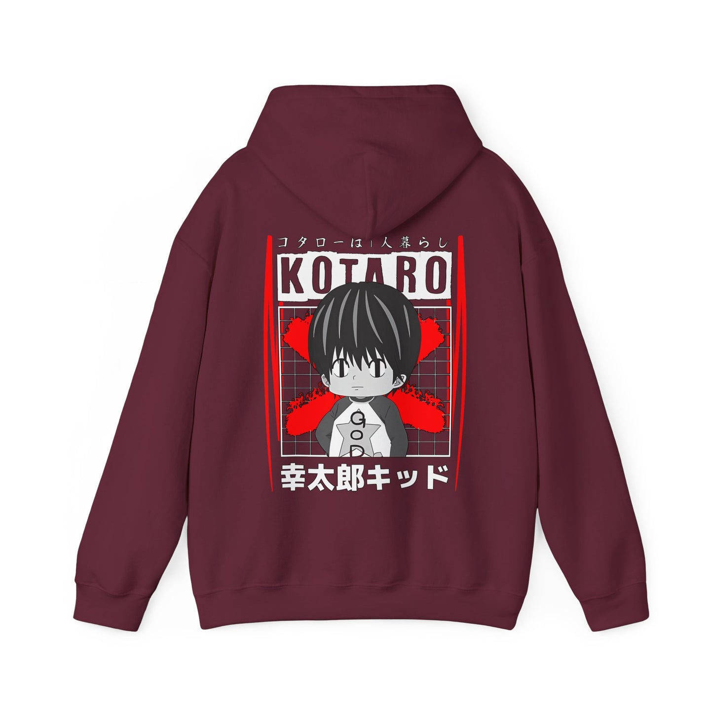 Kotaro Lives Alone Back Print Hoodie – 100% Cotton | Cozy Anime Hoodie for Fans of Kotaro’s Journey