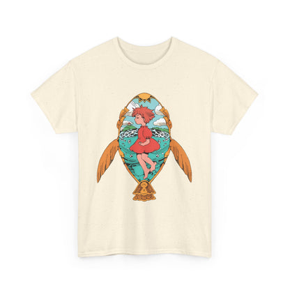 Ponyo Art T-Shirt – 100% Cotton Studio Ghibli Shirt for Anime Fans