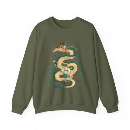 Haku Spirited Away Sweatshirt – 100% Cotton Studio Ghibli Anime Pullover for Fans