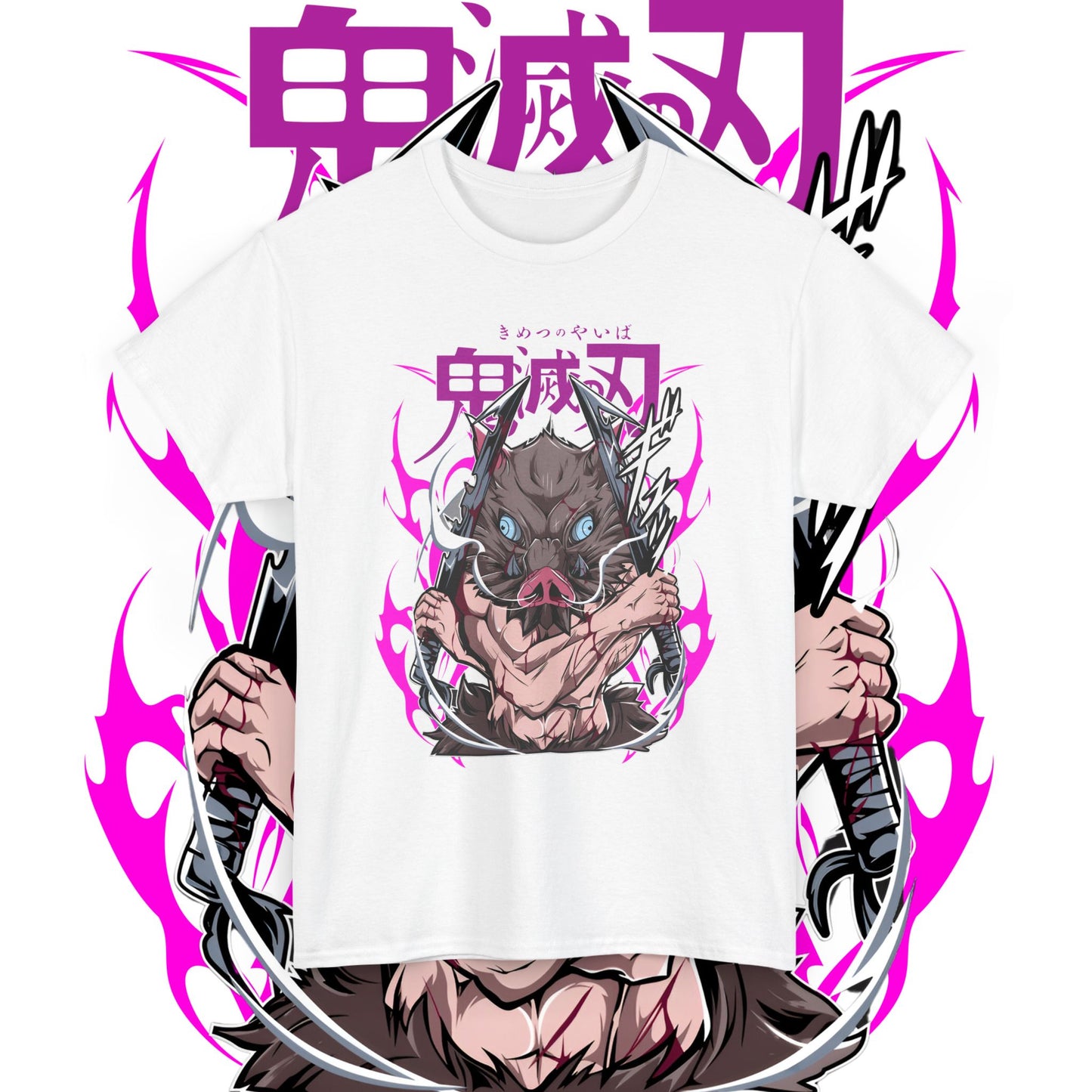 Inosuke Hashibira Demon Slayer Boar T-Shirt | 100% Cotton Anime Tee