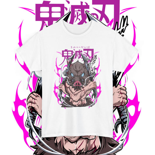 Inosuke Hashibira Demon Slayer Boar T-Shirt | 100% Cotton Anime Tee