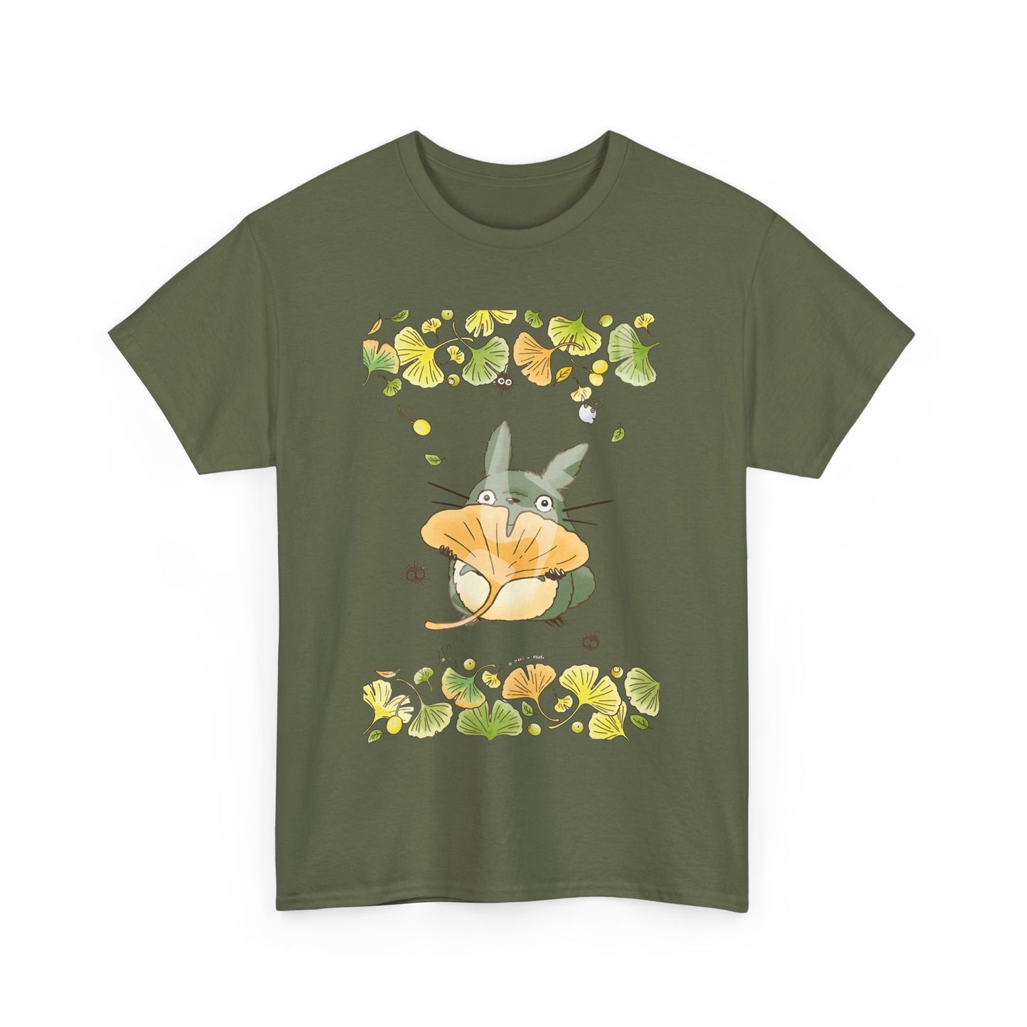 Totoro Flowers Dream T-Shirt – 100% Cotton Gildan 5000 | Studio Ghibli Aesthetic Anime Tee