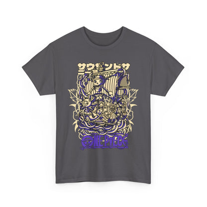 One Piece Ship T-Shirt – 100% Cotton Anime Tee Featuring Going Merry & Thousand Sunny