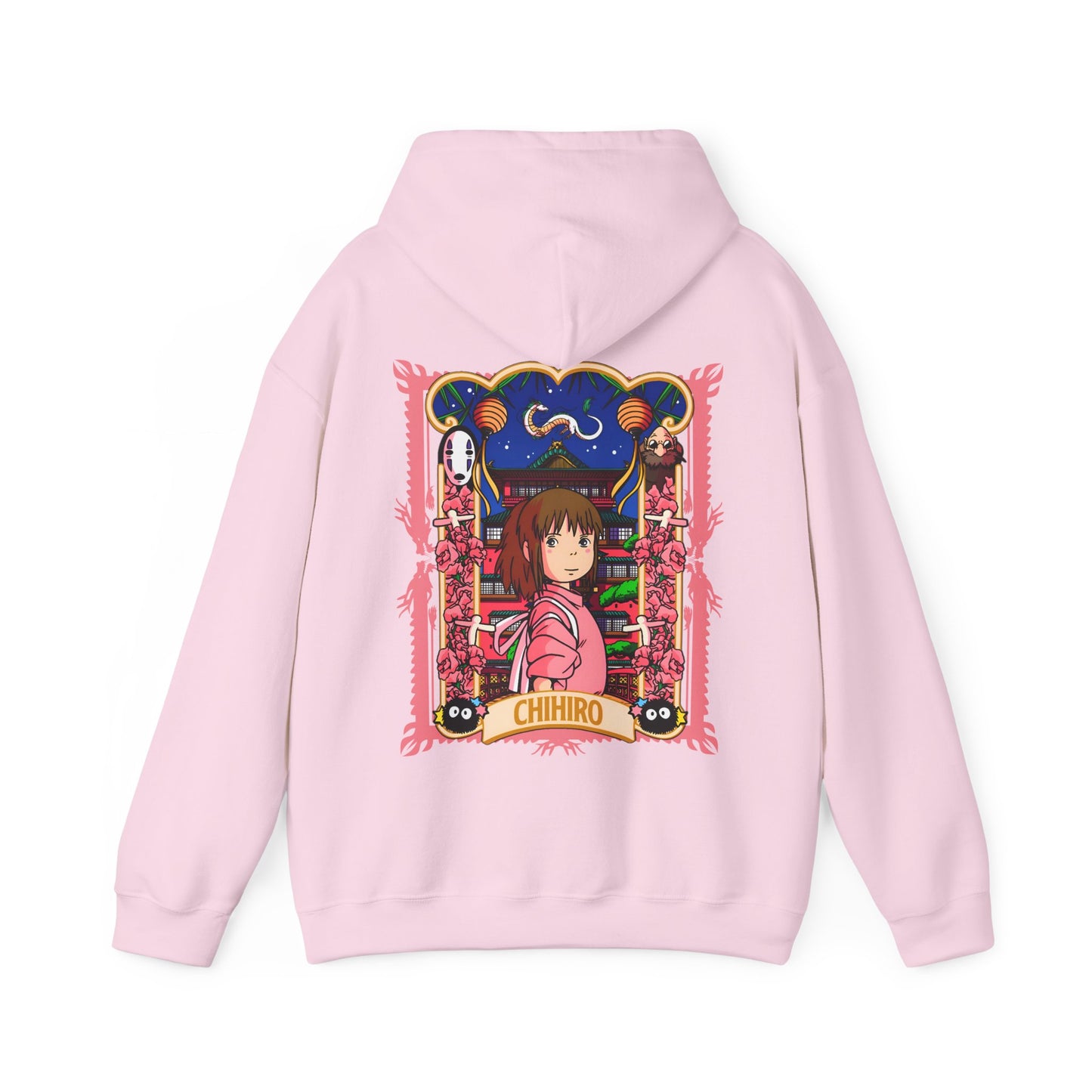 Spirited Away Chihiro Back Print Hoodie – 100% Cotton Studio Ghibli Hoodie for Anime Fans