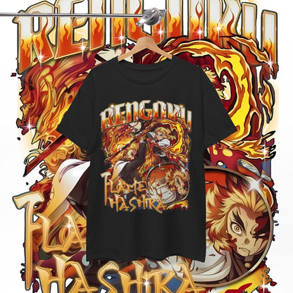 Rengoku Flame Bootleg Tee | Hashira Anime Shirt 100% Cotton