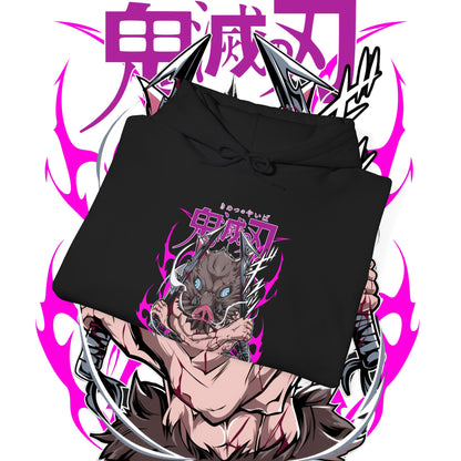 Inosuke Hashibira Demon Slayer Boar Hoodie | 100% Cotton Anime Hoodie