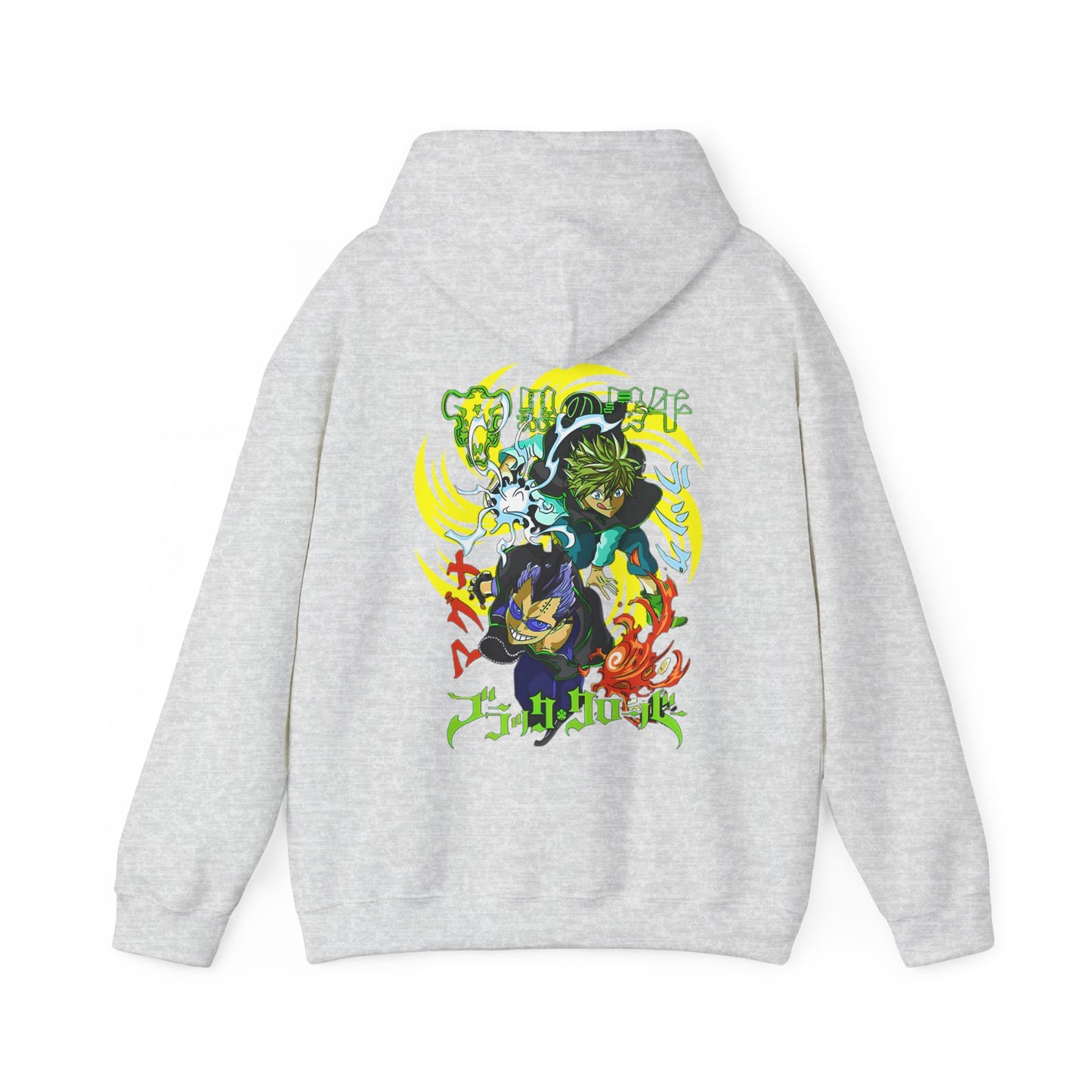 Magna and Luck Black Clover Back Print Hoodie – 100% Cotton Anime Sweatshirt for True Fans