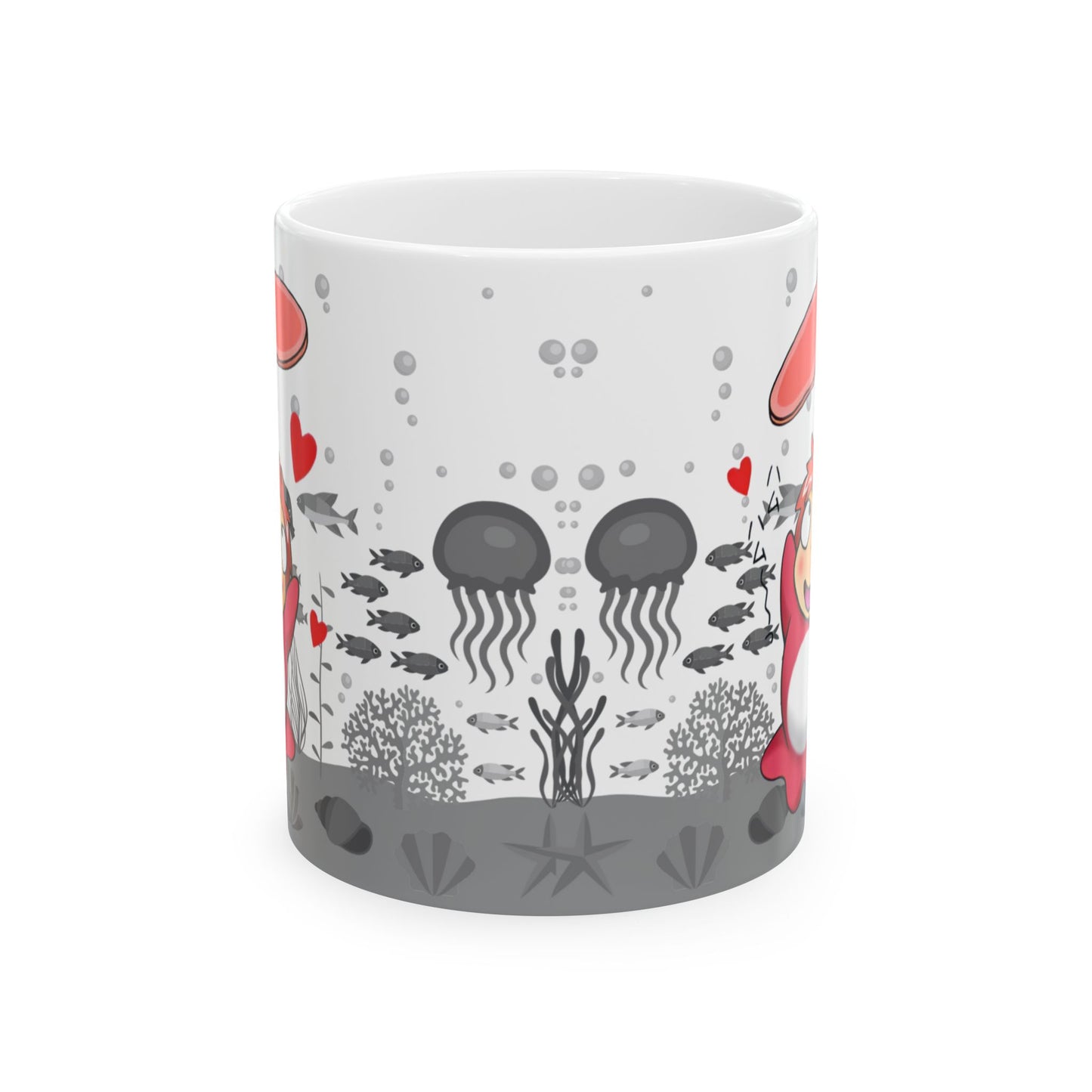 Ponyo Ham Mug – Cute Studio Ghibli Coffee Cup – 11oz & 15oz Anime Drinkware Gift