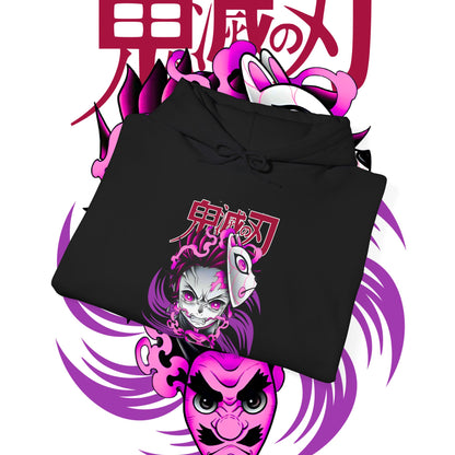 Tanjiro Kamado Mask Fury Hoodie | 100% Cotton Demon Slayer Hoodie