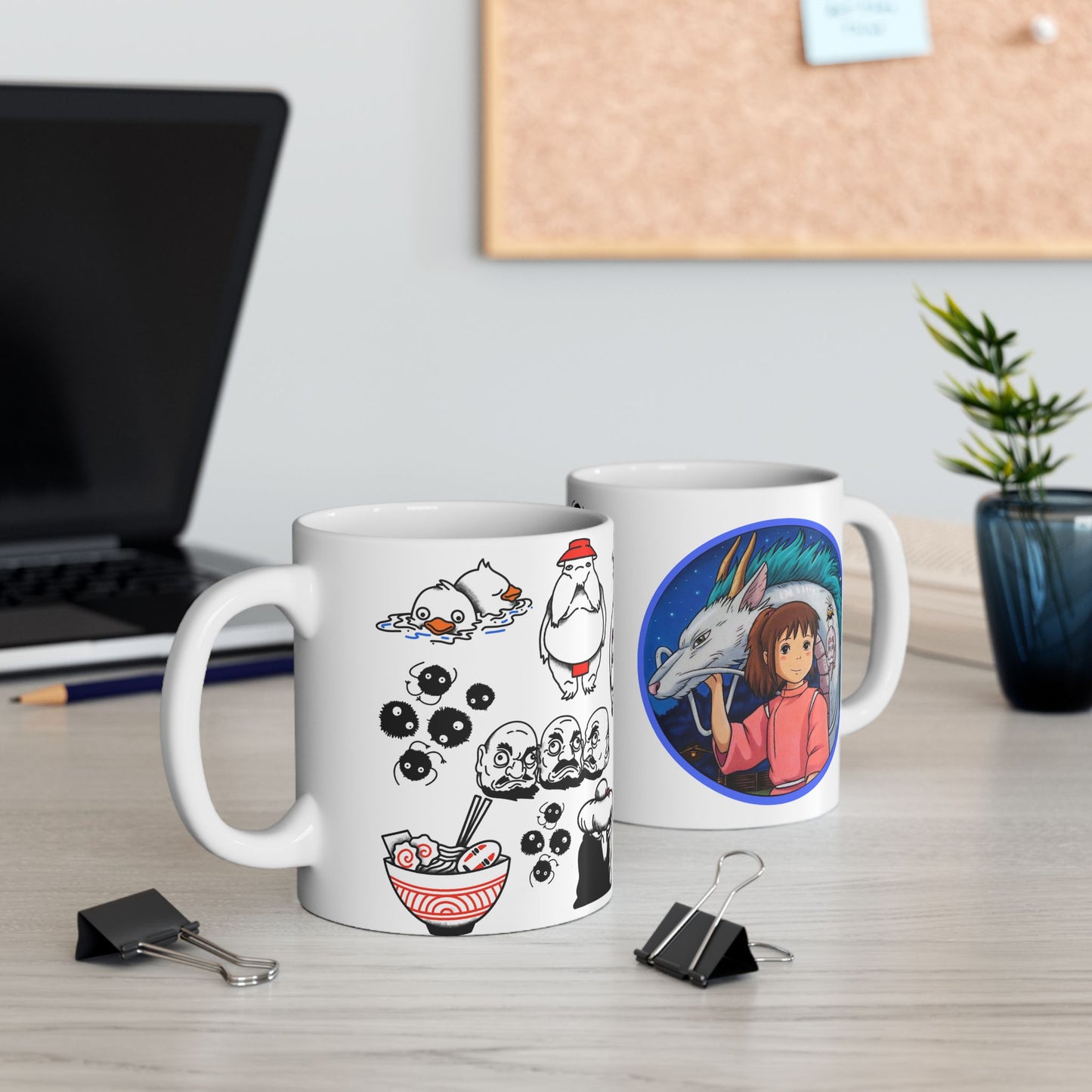 Spirited Away Moments Mug – Studio Ghibli Coffee Cup 11oz & 15oz – Iconic Anime Scenes Featuring Chihiro and Haku
