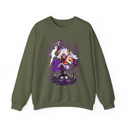 Luffy Gear 5 One Piece Sweatshirt – 100% Cotton Anime Pullover for Straw Hat Fans