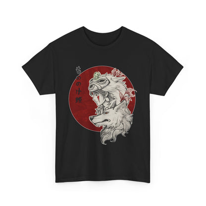 Princess Mononoke Red T-Shirt | Studio Ghibli Anime Cotton Tee