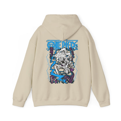 Luffy Gear Back Print Hoodie – One Piece 100% Cotton Anime Hoodie Featuring Gear 5 Design