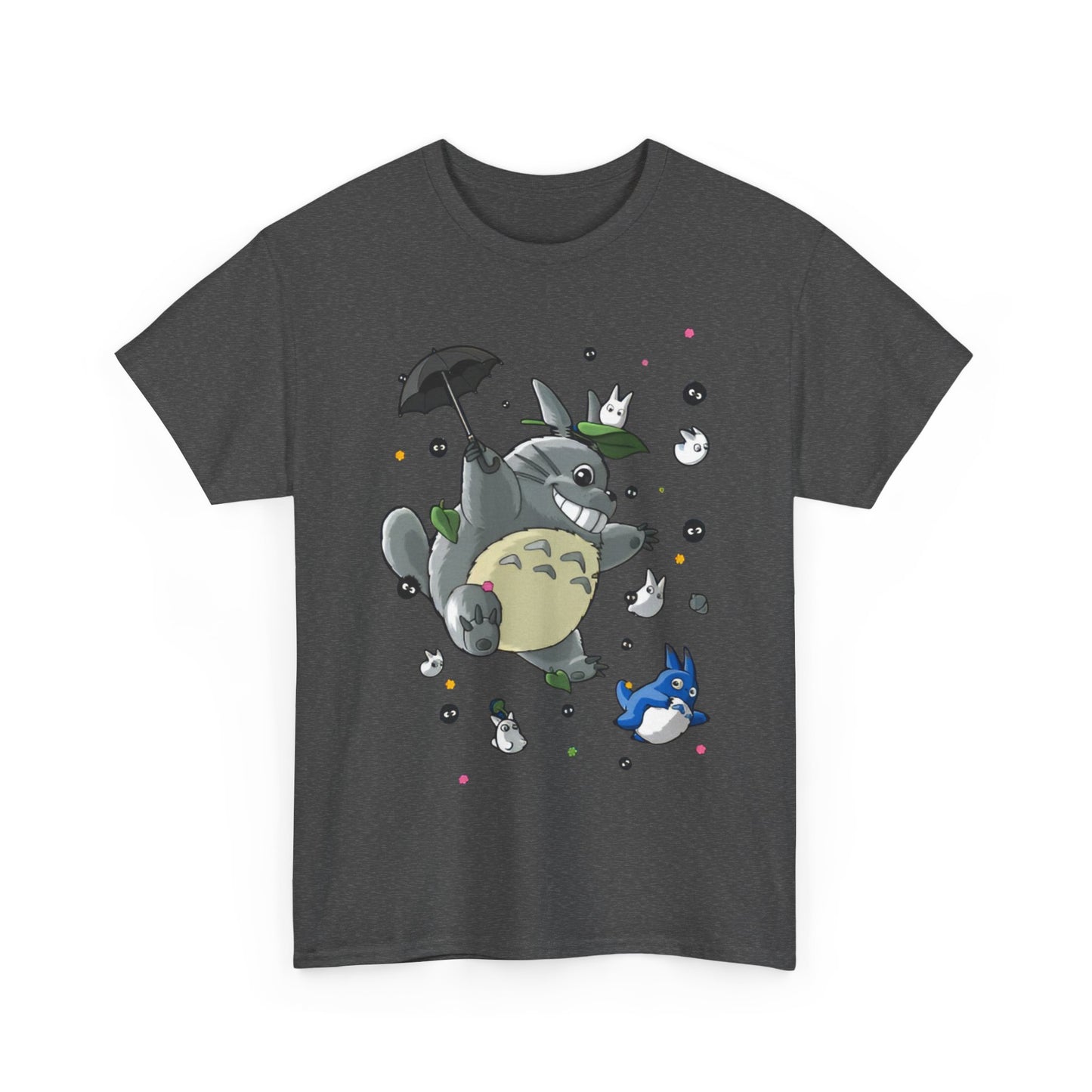 Totoro Umbrella Wind T-Shirt – 100% Cotton Studio Ghibli Anime Tee