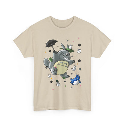 Totoro Umbrella Wind T-Shirt – 100% Cotton Studio Ghibli Anime Tee