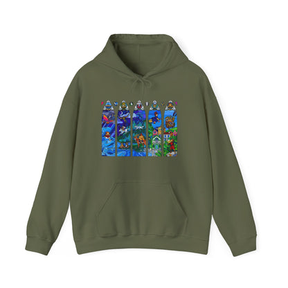 Studio Ghibli Stained Glass Hoodie – 100% Cotton Anime Hoodie with Vitral-Inspired Ghibli Art