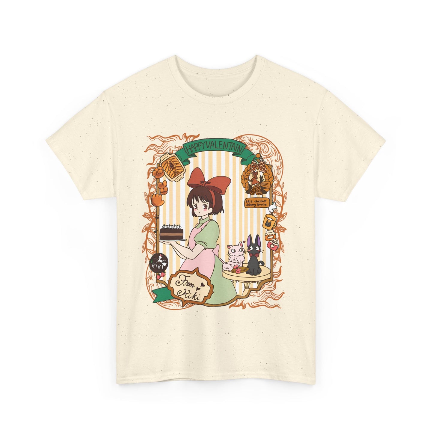 Kiki Happy Studio Ghibli T-Shirt – 100% Cotton Kiki’s Delivery Service Tee for Anime Fans