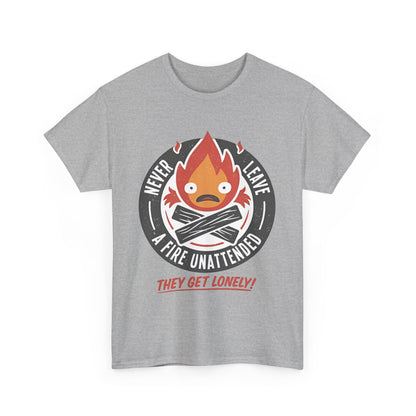 Calcifer Studio Ghibli T-Shirt 100% Cotton Anime Tee