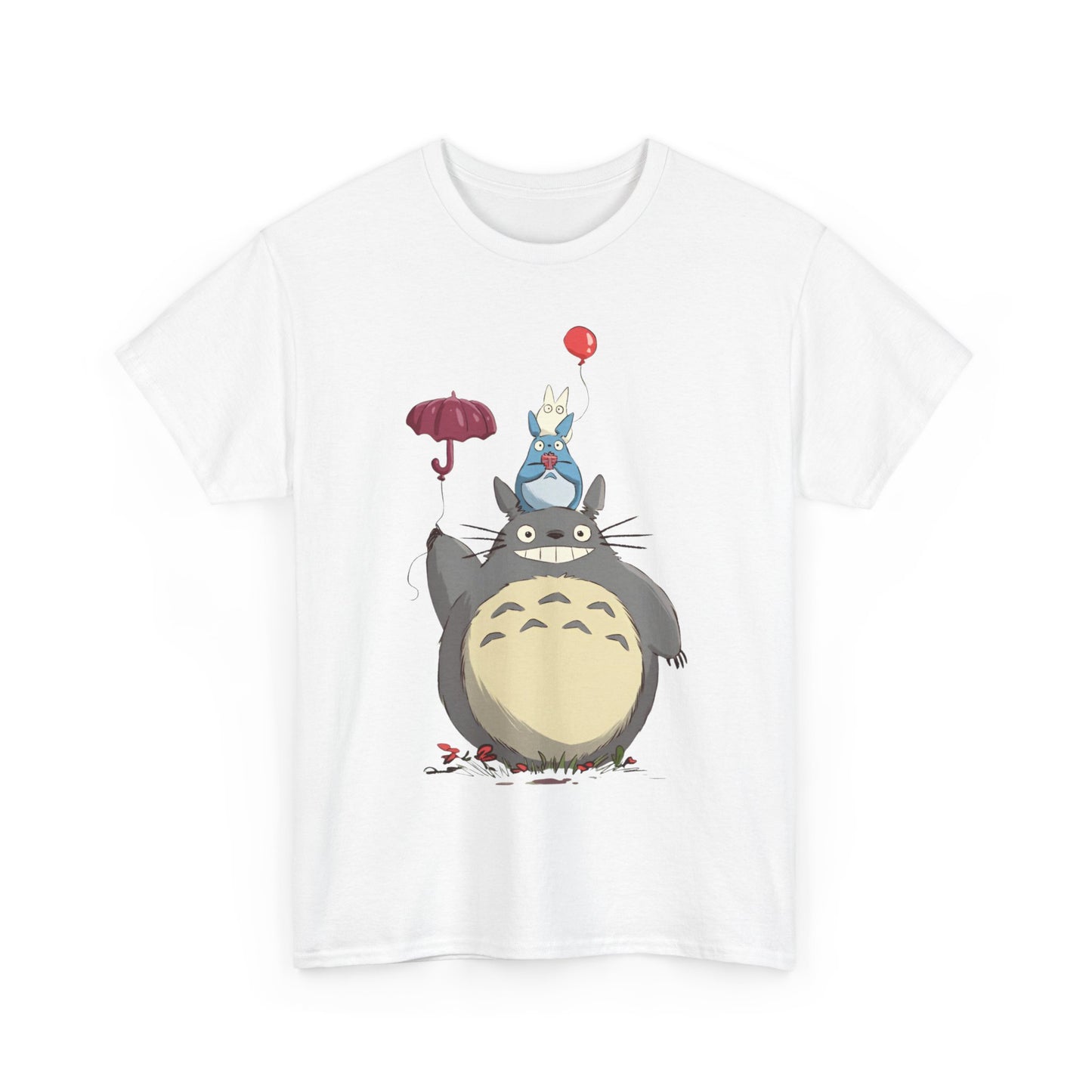 Totoro Umbrella T-Shirt – 100% Cotton Studio Ghibli Anime Tee