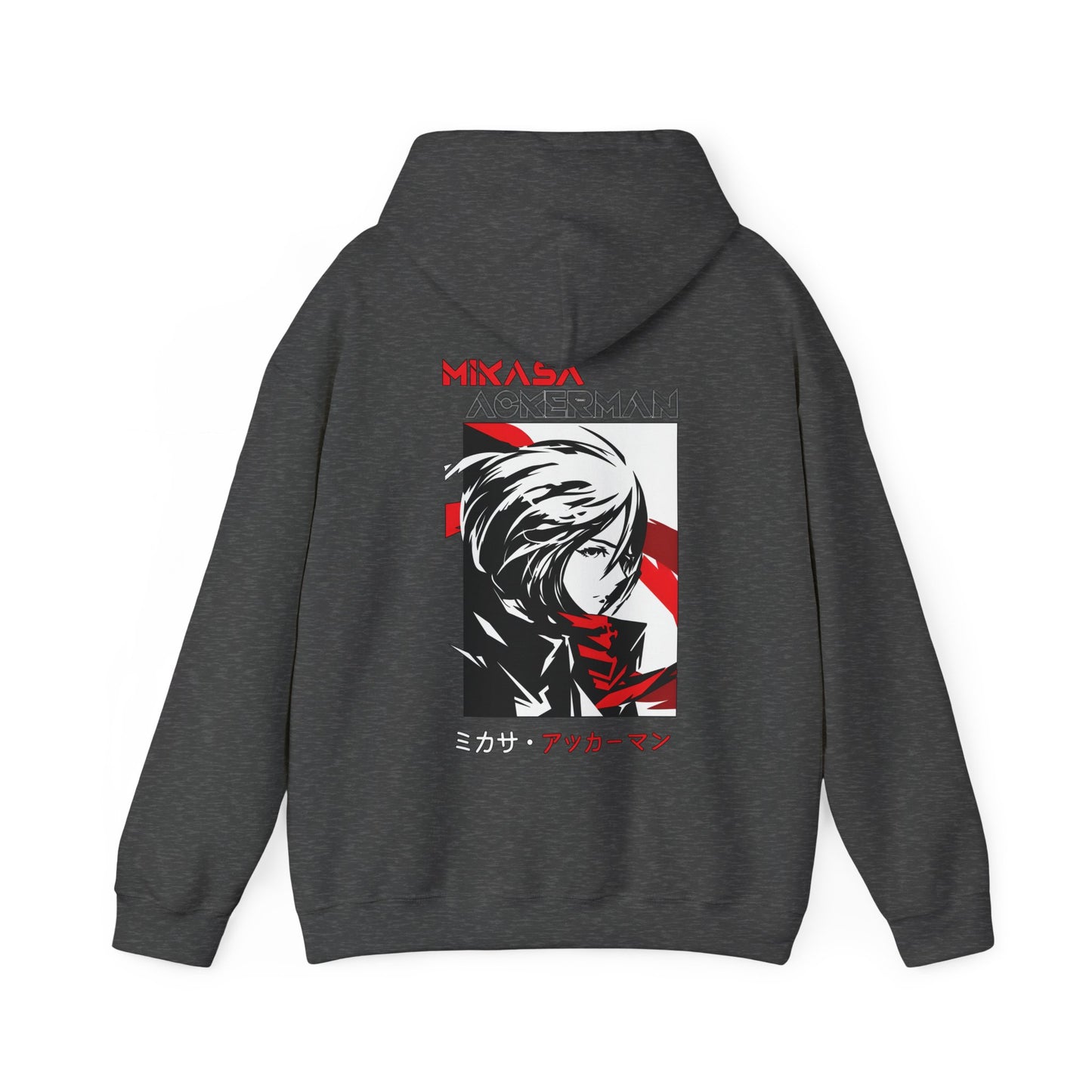 Mikasa Ackerman Hoodie 100% Cotton with Back Print – Attack On Titan Anime Pullover