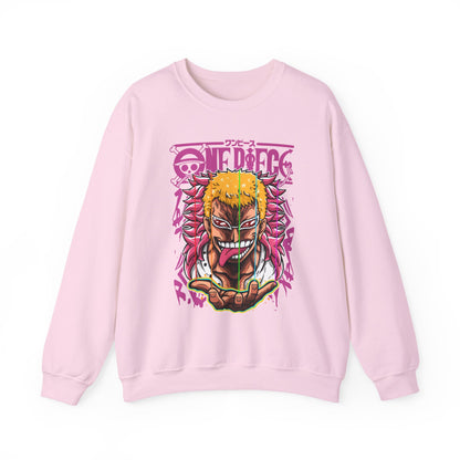 Donquixote Doflamingo Sweatshirt – One Piece 100% Cotton Pullover for Anime Fans