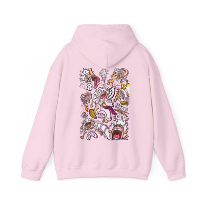 Funny Luffy One Piece Back Print Hoodie – 100% Cotton Anime Hoodie with Goofy Straw Hat Design