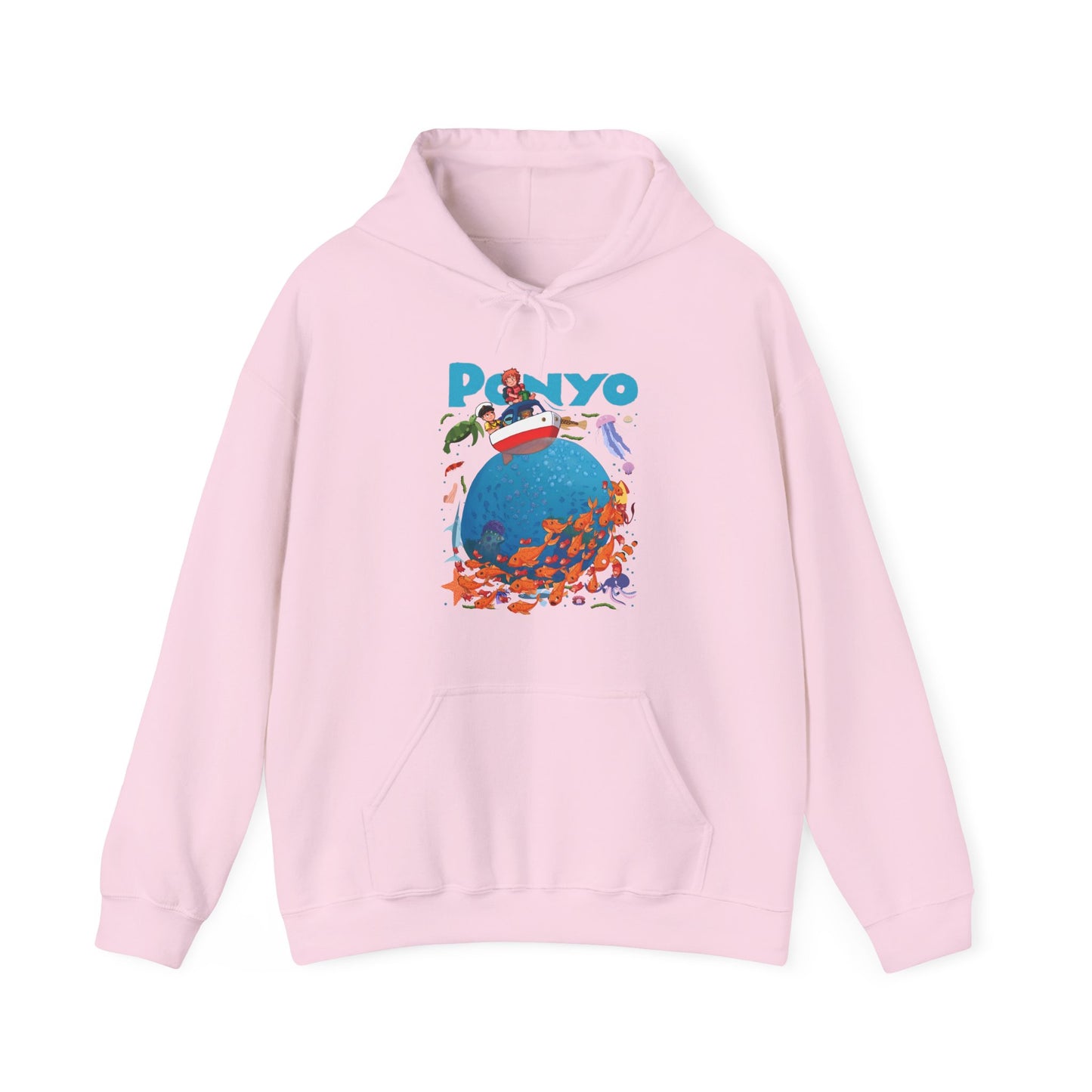 Ponyo and Sosuke Boat Adventure Hoodie – 100% Cotton Studio Ghibli Inspired Pullover