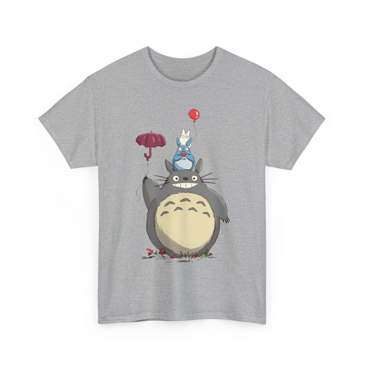 Totoro Umbrella T-Shirt – 100% Cotton Studio Ghibli Anime Tee