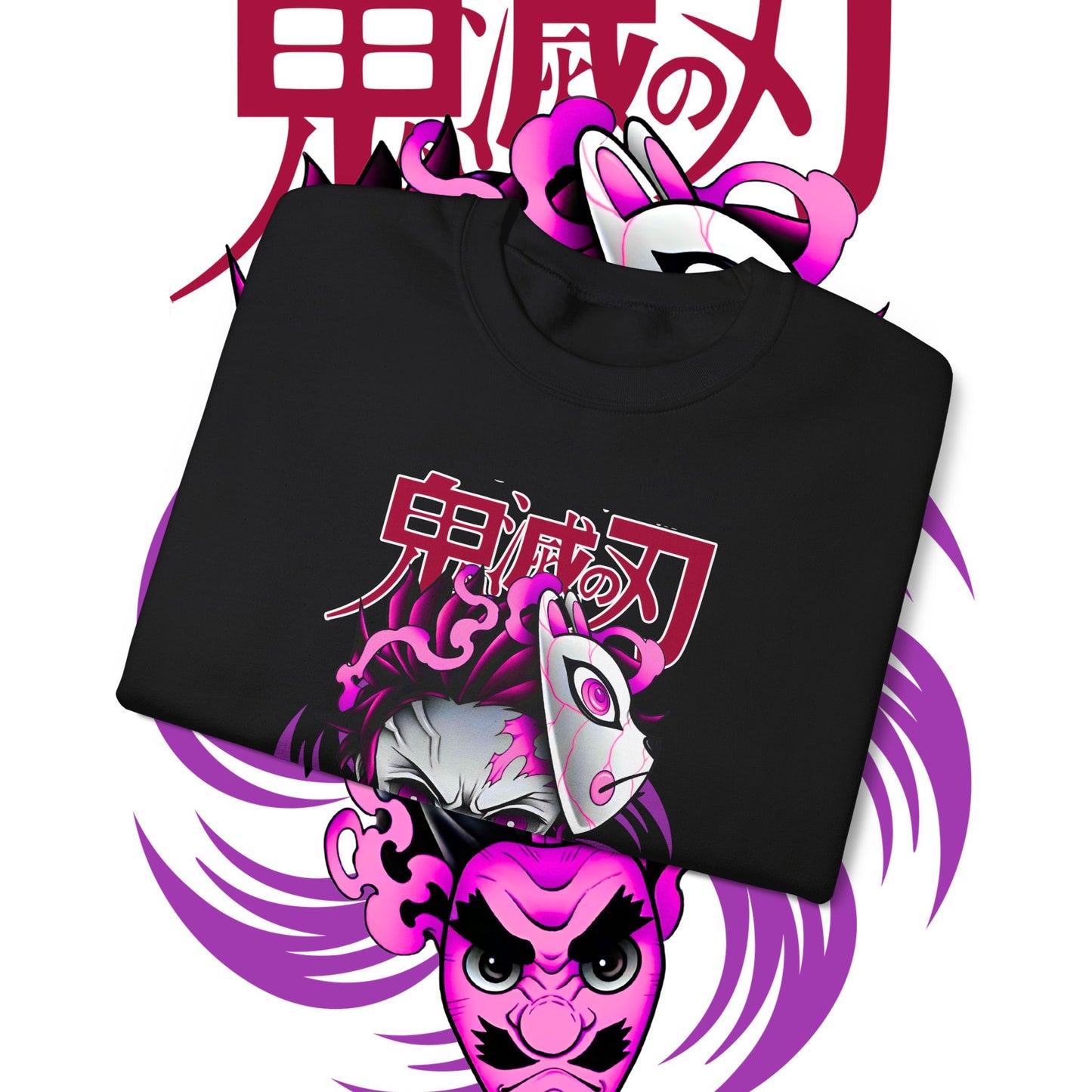 Tanjiro Kamado Mask Fury Sweatshirt | 100% Cotton Demon Slayer Pullover