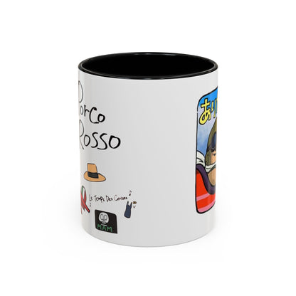 Porco Rosso Tribute Accent Mug – Studio Ghibli Anime Coffee Cup – 11oz & 15oz Ceramic Gift