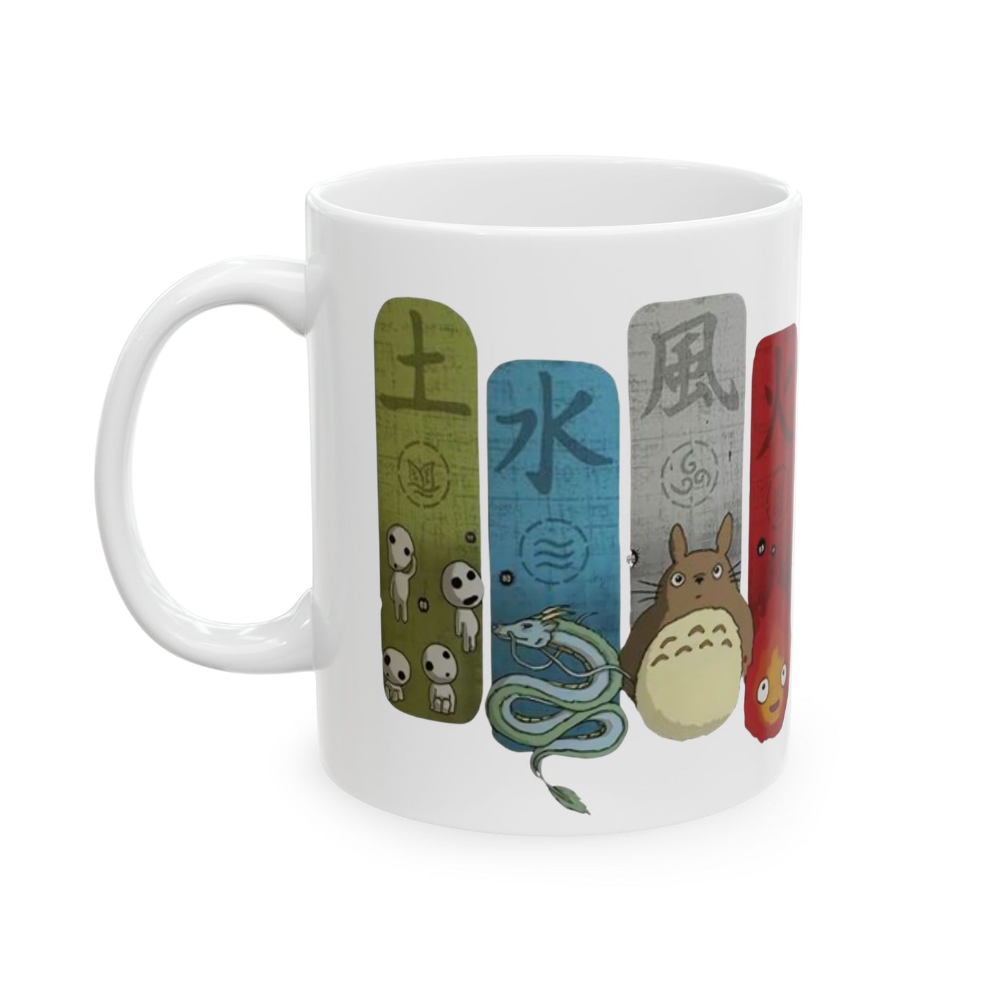 Studio Ghibli Figures Mug – 11oz & 15oz Anime Ceramic Cup – Ghibli Character Coffee Mug Gift for Fans