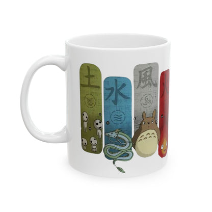 Studio Ghibli Figures Mug – 11oz & 15oz Anime Ceramic Cup – Ghibli Character Coffee Mug Gift for Fans