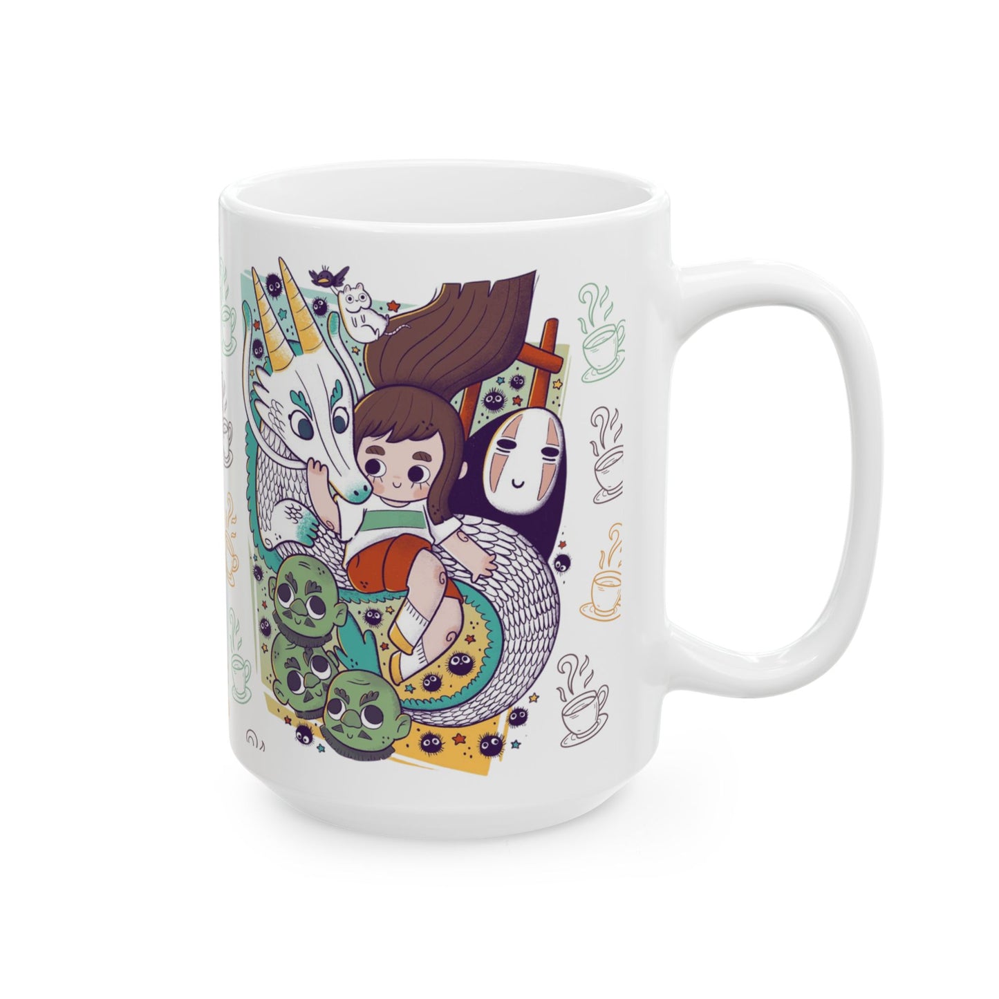Spirited Away Mug – Studio Ghibli Coffee Cup 11oz & 15oz – Anime Gift Featuring Chihiro & Haku