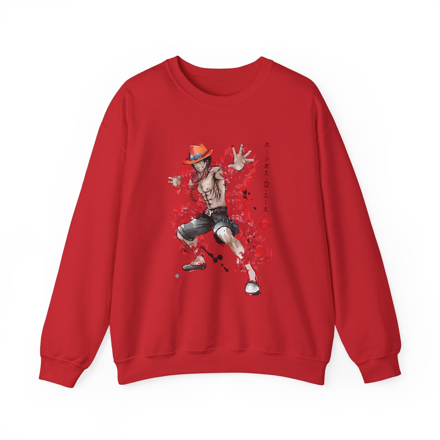 Portgas D. Ace Sweatshirt – 100% Cotton One Piece Anime Pullover for True Fans