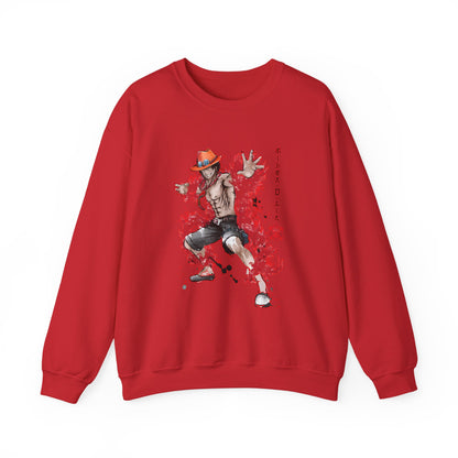 Portgas D. Ace Sweatshirt – 100% Cotton One Piece Anime Pullover for True Fans