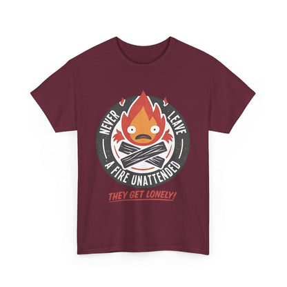 Calcifer Studio Ghibli T-Shirt 100% Cotton Anime Tee