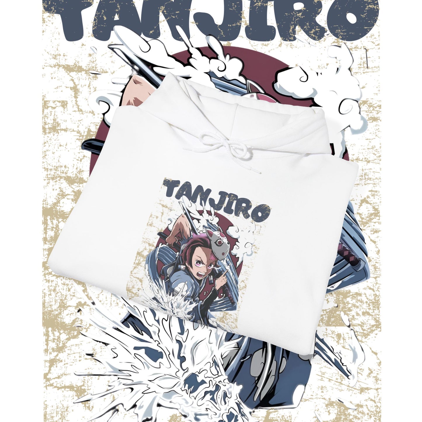Tanjiro Wind Mask Hoodie – 100% Cotton Anime Streetwear