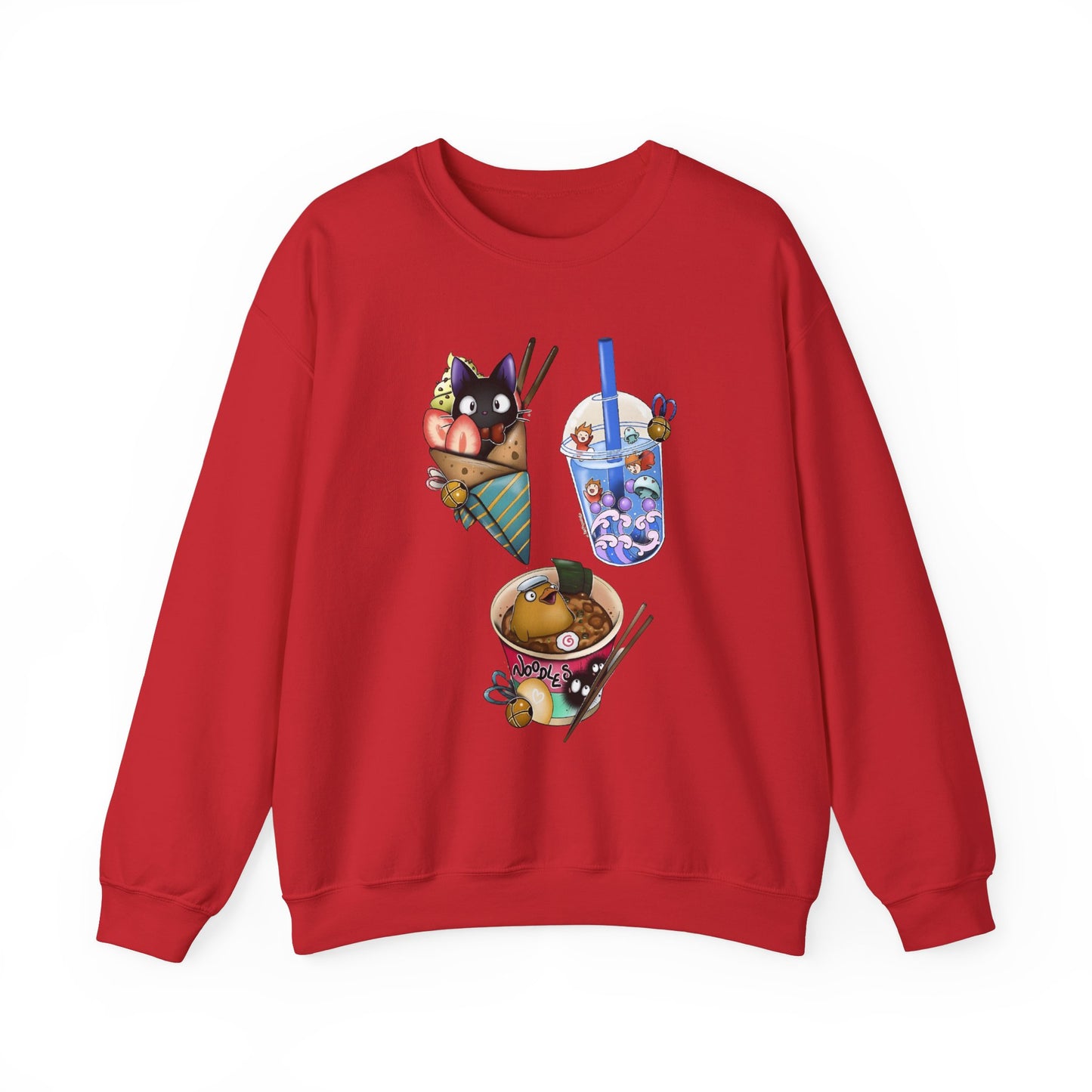 Studio Ghibli Food Sweatshirt – 100% Cotton Cozy Anime Pullover with Iconic Ghibli Dishes