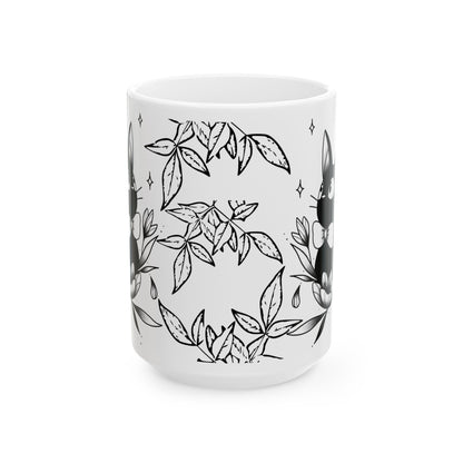 Jiji Cat Studio Ghibli Mug – 11oz & 15oz Ceramic Coffee Cup – Kiki’s Delivery Service Anime Gift