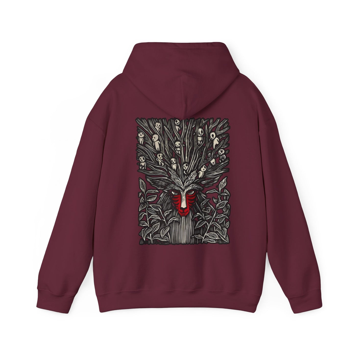 Forest Spirit Studio Ghibli Back Print Hoodie – 100% Cotton Anime Streetwear for Ghibli Fans