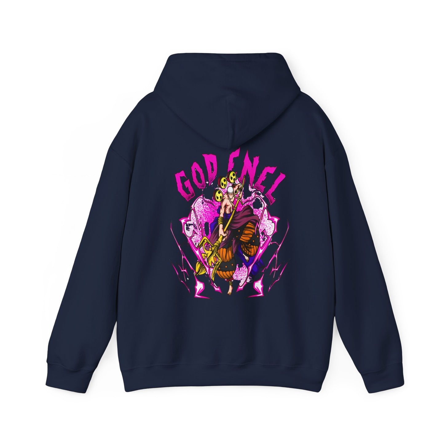 God Enel One Piece Back Print Hoodie – 100% Cotton Anime Hoodie with Thunder God Design