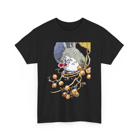 My Neighbor Totoro with Flowers T-Shirt – 100% Cotton Studio Ghibli Floral Tee