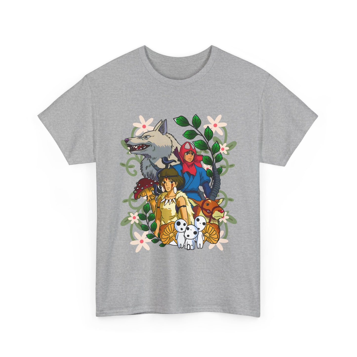 Princess Mononoke Art Cover T-Shirt – 100% Cotton Studio Ghibli Anime Tee