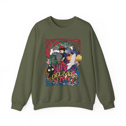 Kiki's Delivery Service Art Sweatshirt – 100% Cotton Cozy Studio Ghibli Anime Pullover