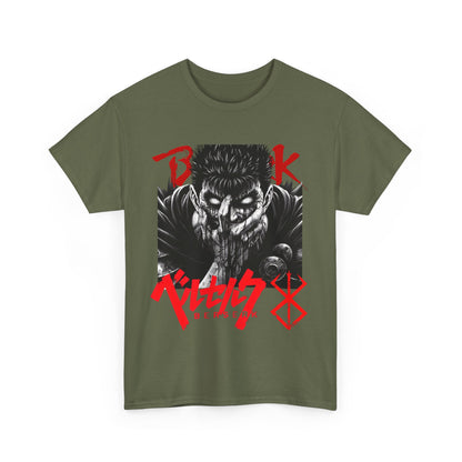 Guts Berserk T-Shirt – 100% Cotton Anime Tee Featuring the Black Swordsman