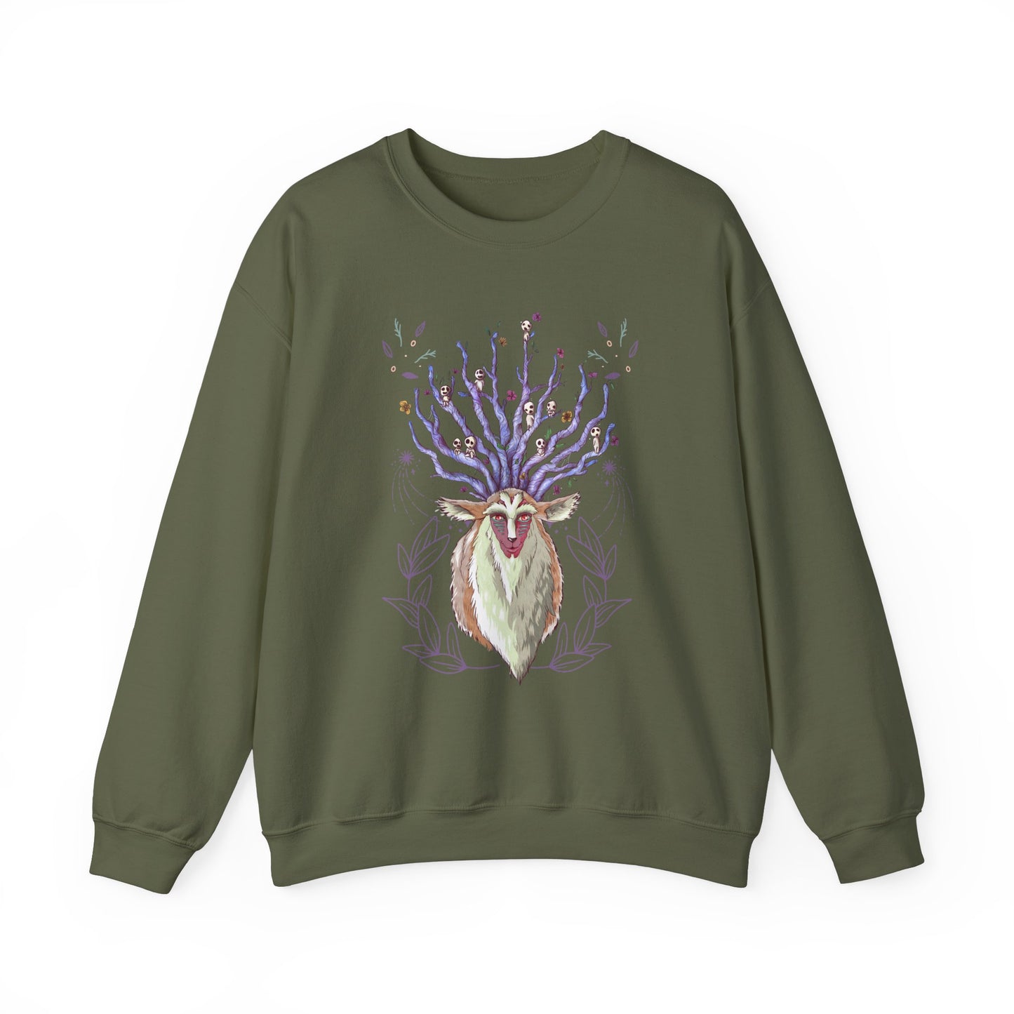 Forest Spirit Sweatshirt – 100% Cotton Princess Mononoke Pullover | Studio Ghibli Anime Sweater